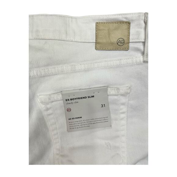Ag Denim Ex Boyfriend Slouchy Slim Jeans White Women’s NWT Size 31 - Picture 10 of 16